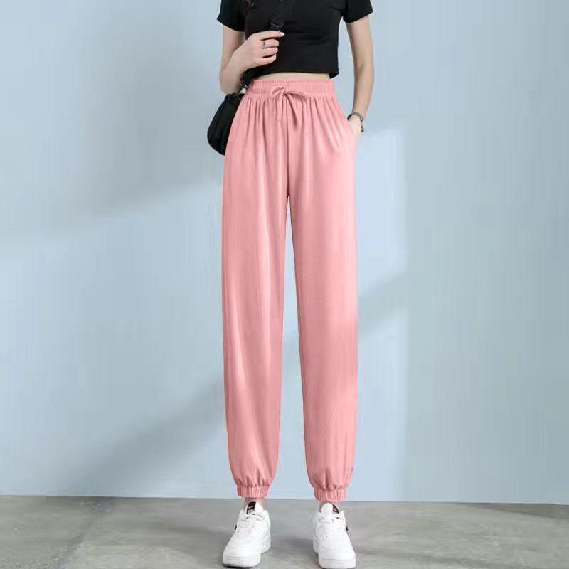 Women s Ice Silk Sports Pants: Single/Two-Piece Set, Lightweight Summer Style, Petite High-Waisted Cuffed Harem Sweatpants. 3XL
Women s Ice Silk Sports Pants: Single/Two-Piece Set, Lightweight Summer Style, Petite High-Waisted Cuffed Harem Sweatpants. 3XL