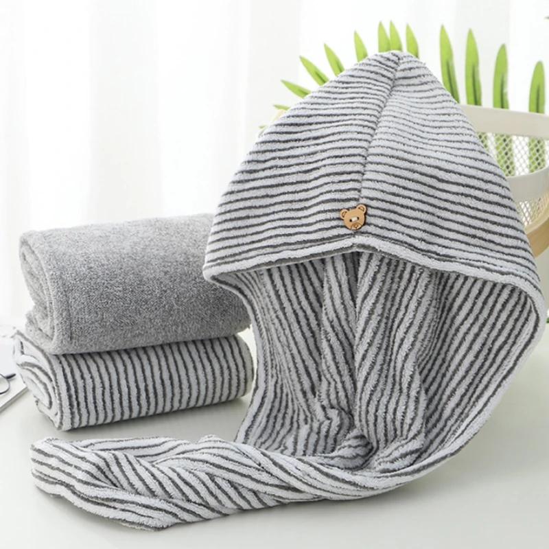 Bamboo Charcoal Fiber Hair Towel Wrap Microfiber Quick Dry Turban with Button Absorbent Anti-Frizz Bath Shower Hat Supplies
Bamboo Charcoal Fiber Hair Towel Wrap Microfiber Quick Dry Turban with Button Absorbent Anti-Frizz Bath Shower Hat Supplies