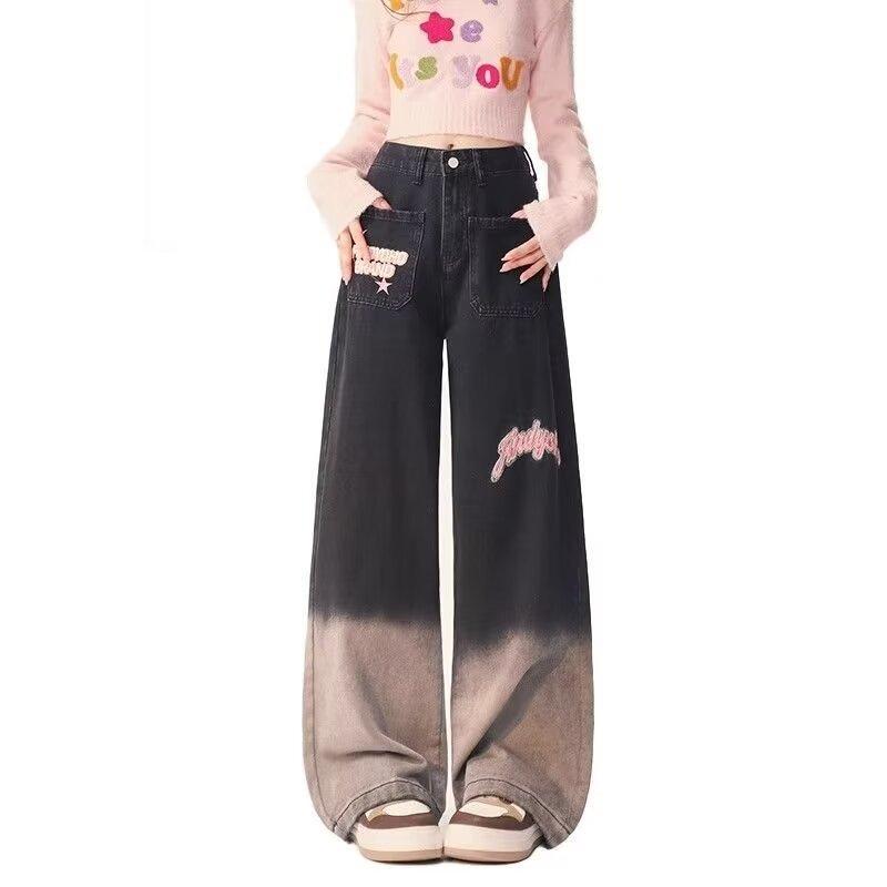 Gradual change embroidered wide-leg jeans women s large size niche loose straight casual long pants Trendy Women s High-waisted Gradient Wash Jeans XS черный серый
Gradual change embroidered wide-leg jeans women s large size niche loose straight casual long pants Trendy Women s High-waisted Gradient Wash Jeans XS черный серый