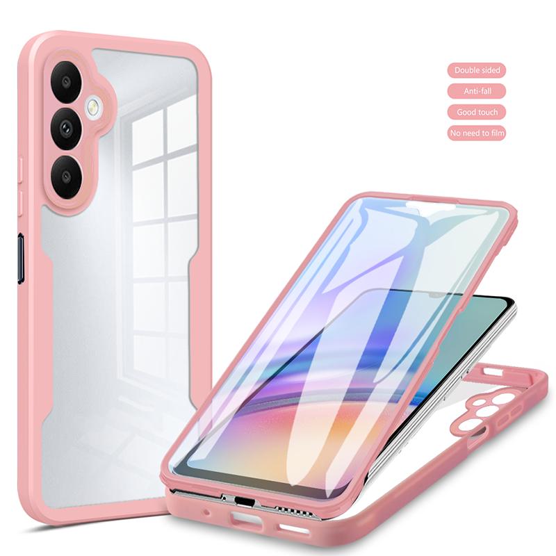 360 Front Back Transparent Protection Case For Samsung Galaxy A02 A03 A03S A05 A12 A13 A14 A15 A20 A21S A22 A24 Shockproof Cover For Galaxy A24 4G рожевий
360 Front Back Transparent Protection Case For Samsung Galaxy A02 A03 A03S A05 A12 A13 A14 A15 A20 A21S A22 A24 Shockproof Cover For Galaxy A24 4G рожевий