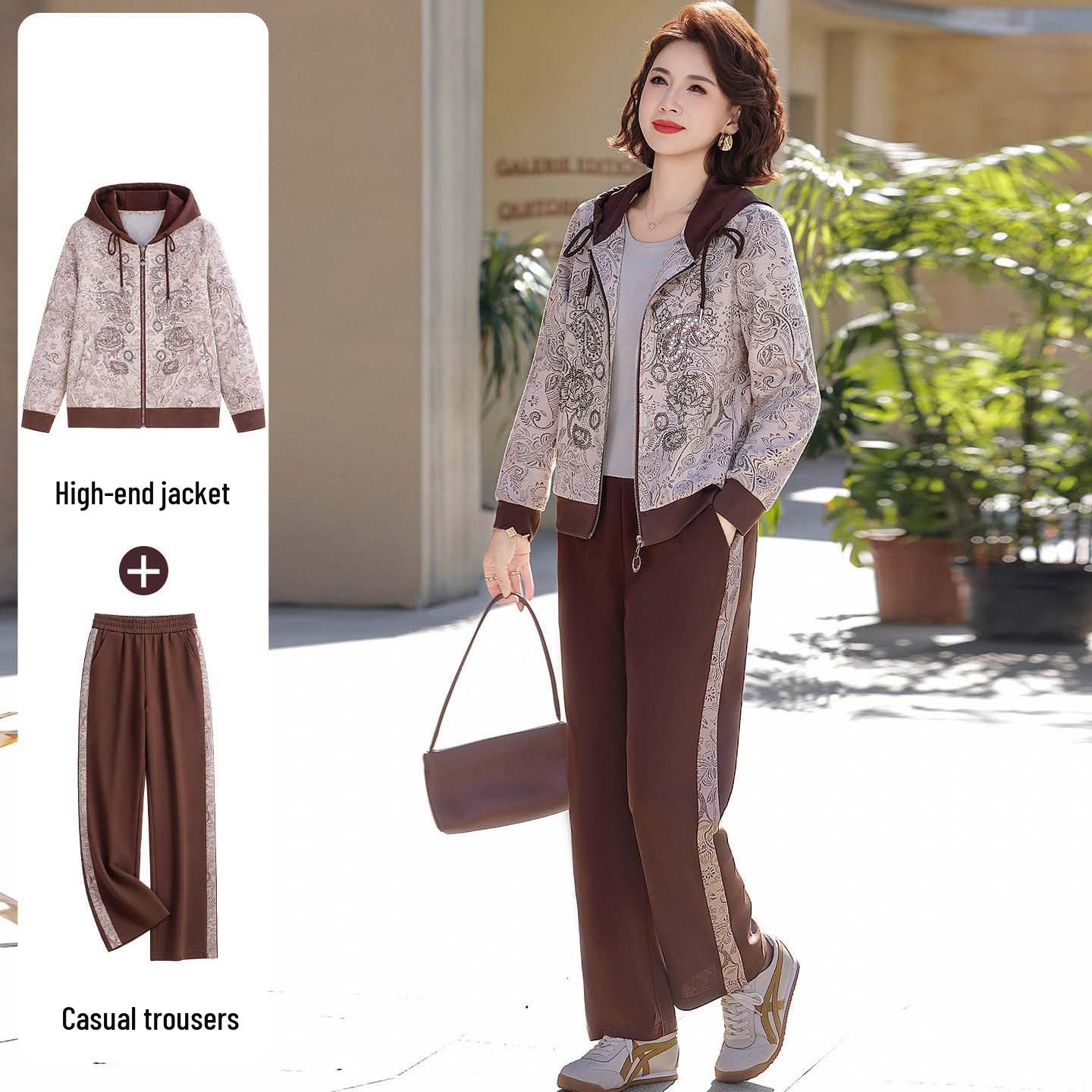 2026 Spring Jacket & Sportswear Set for Middle-Aged Women – Elegant Mother s Day Fashion 2XL (105-120 jin) кавовий
2026 Spring Jacket & Sportswear Set for Middle-Aged Women – Elegant Mother s Day Fashion 2XL (105-120 jin) кавовий