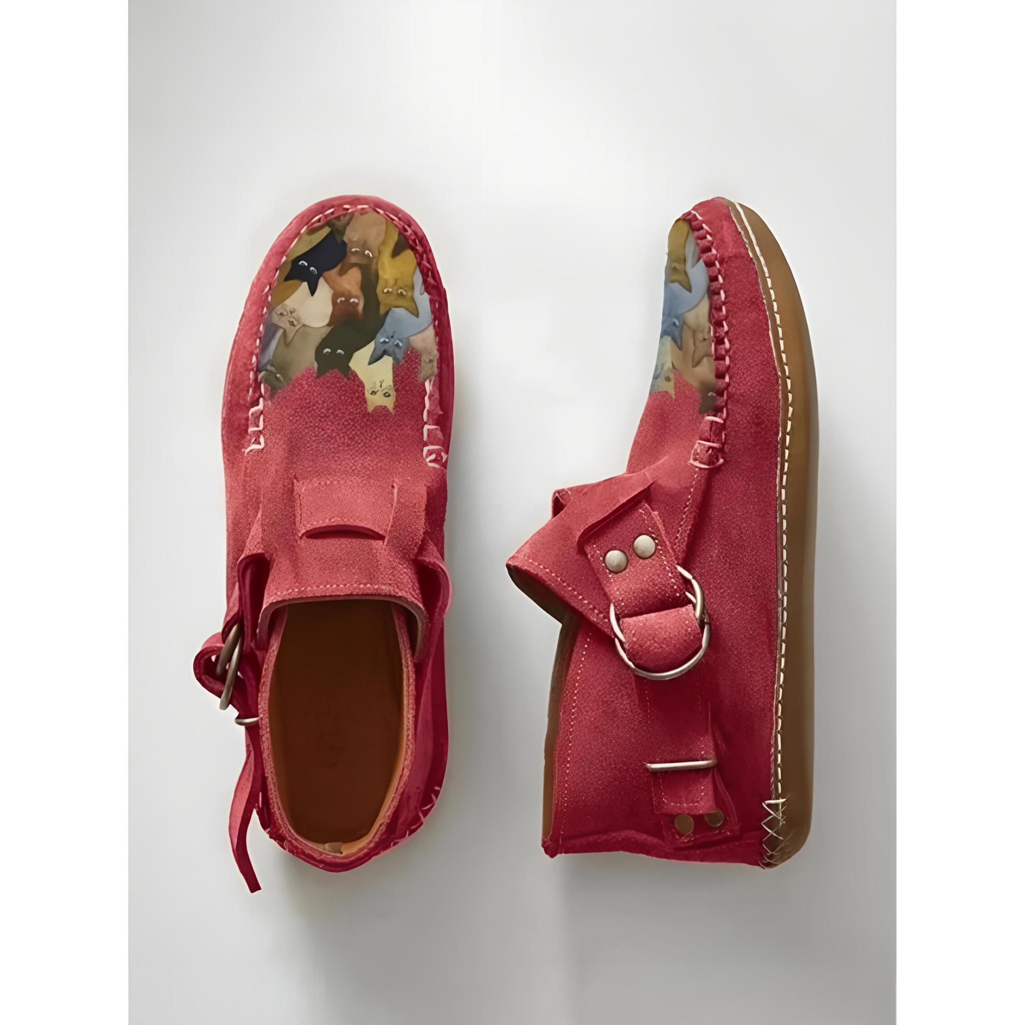 Ботинки Plover женские Comfort Cartoon Cat Printed Leather Button Casual Flat Ankle - 6 Purple 38 красный
Ботинки Plover женские Comfort Cartoon Cat Printed Leather Button Casual Flat Ankle - 6 Purple 38 красный