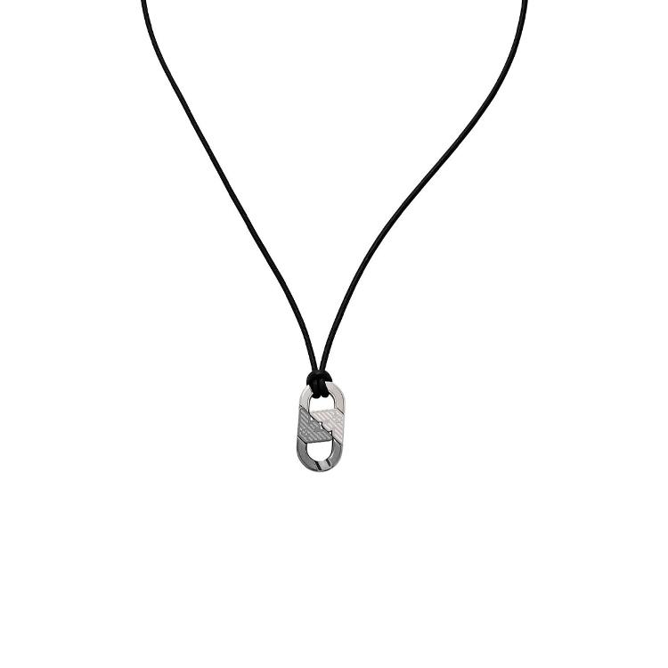 Emporio Armani Color Block Textured Design Stainless Steel Necklace Men necklace Black EGS3170040 F,Black
Emporio Armani Color Block Textured Design Stainless Steel Necklace Men necklace Black EGS3170040 F,Black