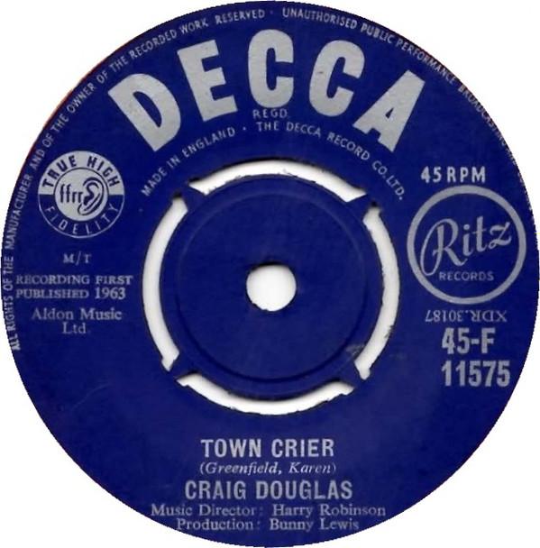 7-дюймовая пластинка КРЕЙГ ДУГЛАС - Городской глашатай 45F11575 Decca, Ritz Rec 1963 Великобритания Рок Б/У
7-дюймовая пластинка КРЕЙГ ДУГЛАС - Городской глашатай 45F11575 Decca, Ritz Rec 1963 Великобритания Рок Б/У