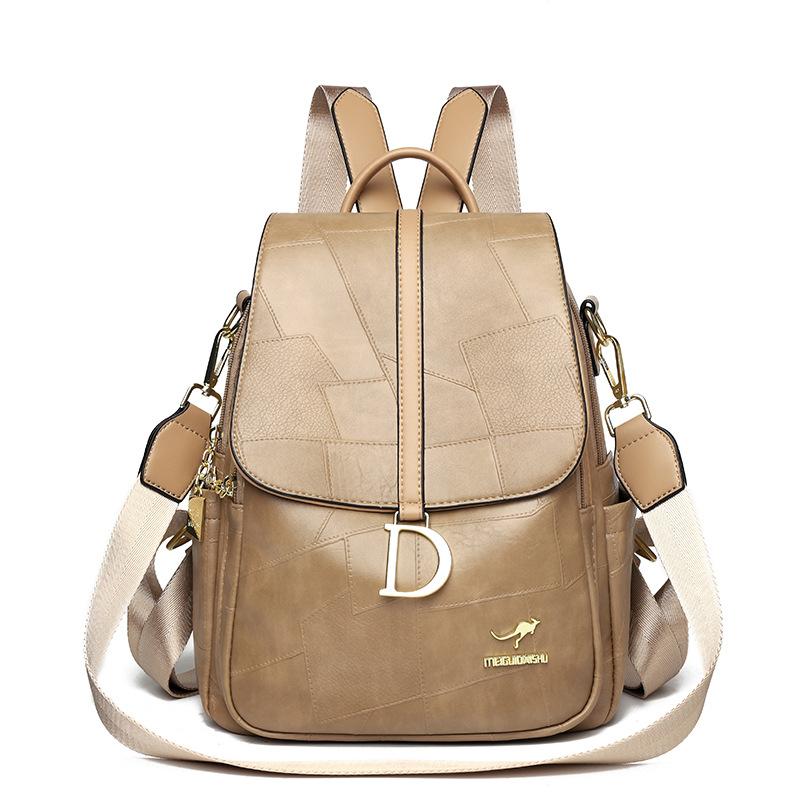 Простой и модный женский рюкзак, универсальный для поездок на работу, одноплечная сумка большой вместимости хаки