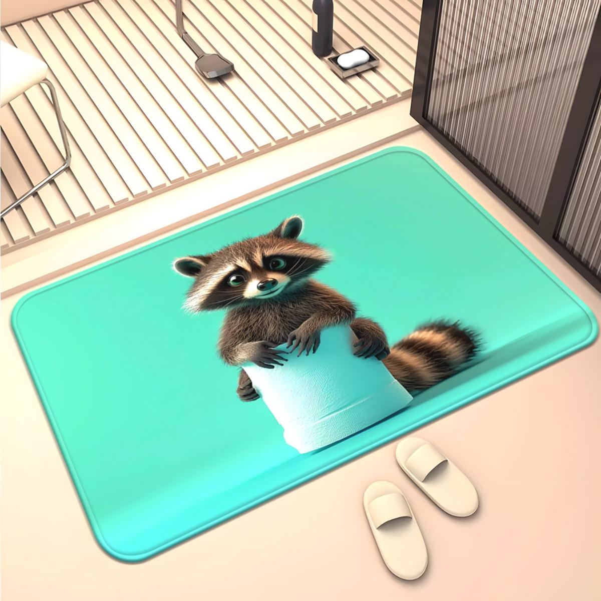 Cute Raccoon with Toilet Paper Doormat Non-Slip Absorbent Microfiber Rug for Bathroom Bedroom Outdoor 40x60cm
Cute Raccoon with Toilet Paper Doormat Non-Slip Absorbent Microfiber Rug for Bathroom Bedroom Outdoor 40x60cm