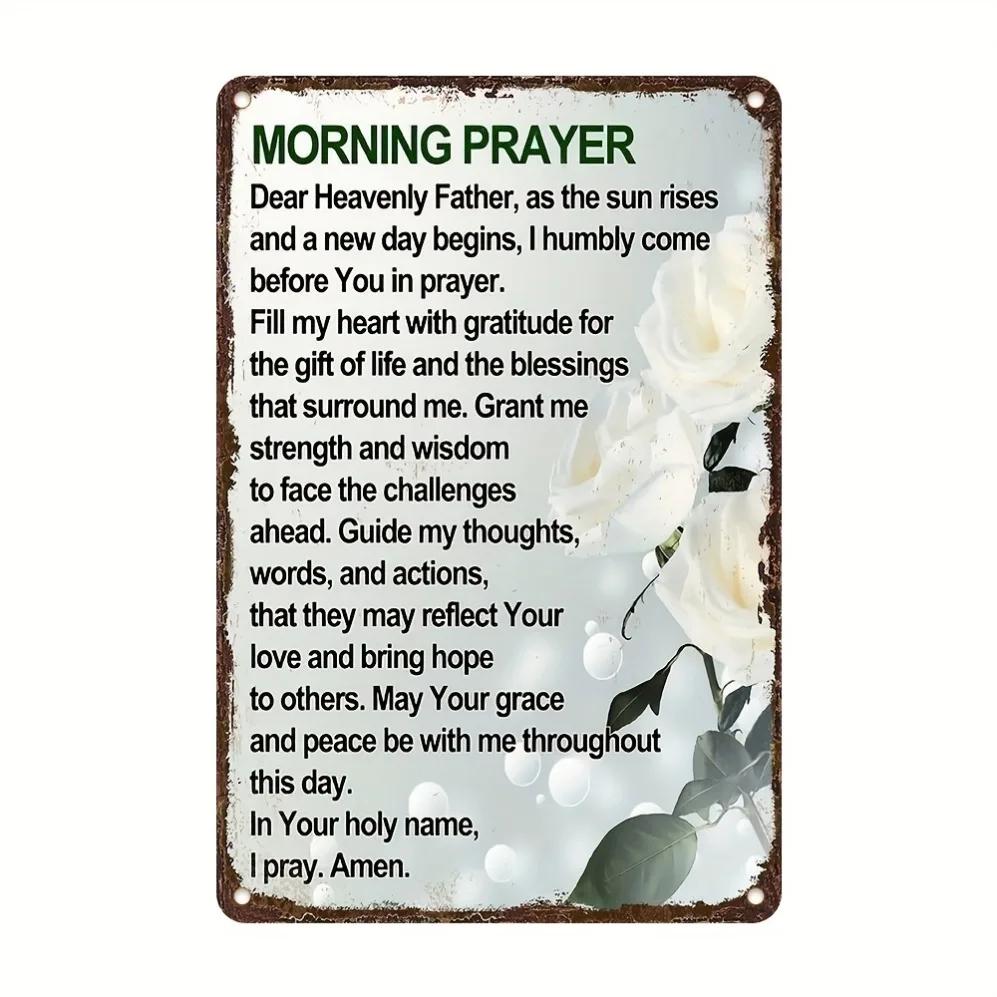 Inspirational Morning Prayer Quotes Sign EasyHang Waterproof Weatherproof Decor for Home Vintage Black Wall Art Gift 20x30cm(7.8x11.8inch)
Inspirational Morning Prayer Quotes Sign EasyHang Waterproof Weatherproof Decor for Home Vintage Black Wall Art Gift 20x30cm(7.8x11.8inch)