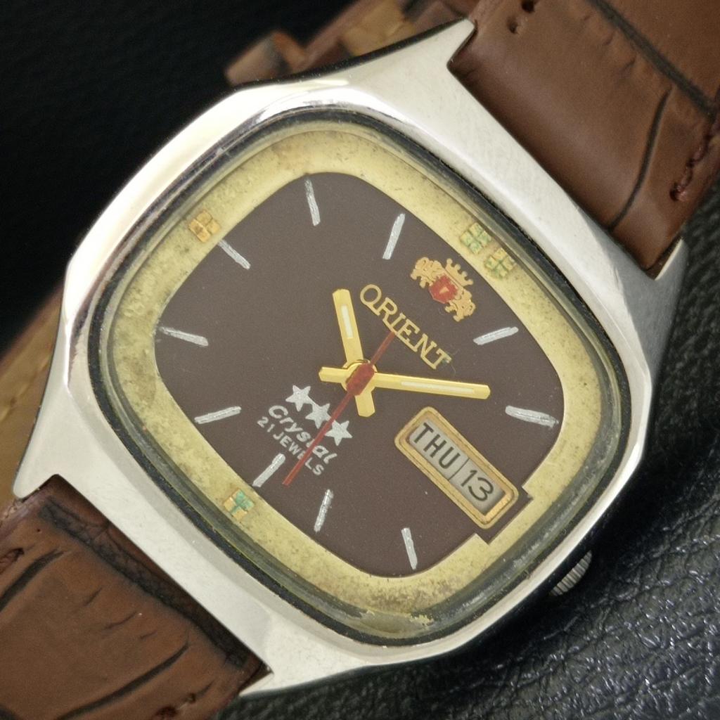 VINTAGE ORIENT CRYSTAL AUTOMATIC JAPAN 46941 MENS BROWN DIAL WATCH a703334-1 R213b-a703334
VINTAGE ORIENT CRYSTAL AUTOMATIC JAPAN 46941 MENS BROWN DIAL WATCH a703334-1 R213b-a703334