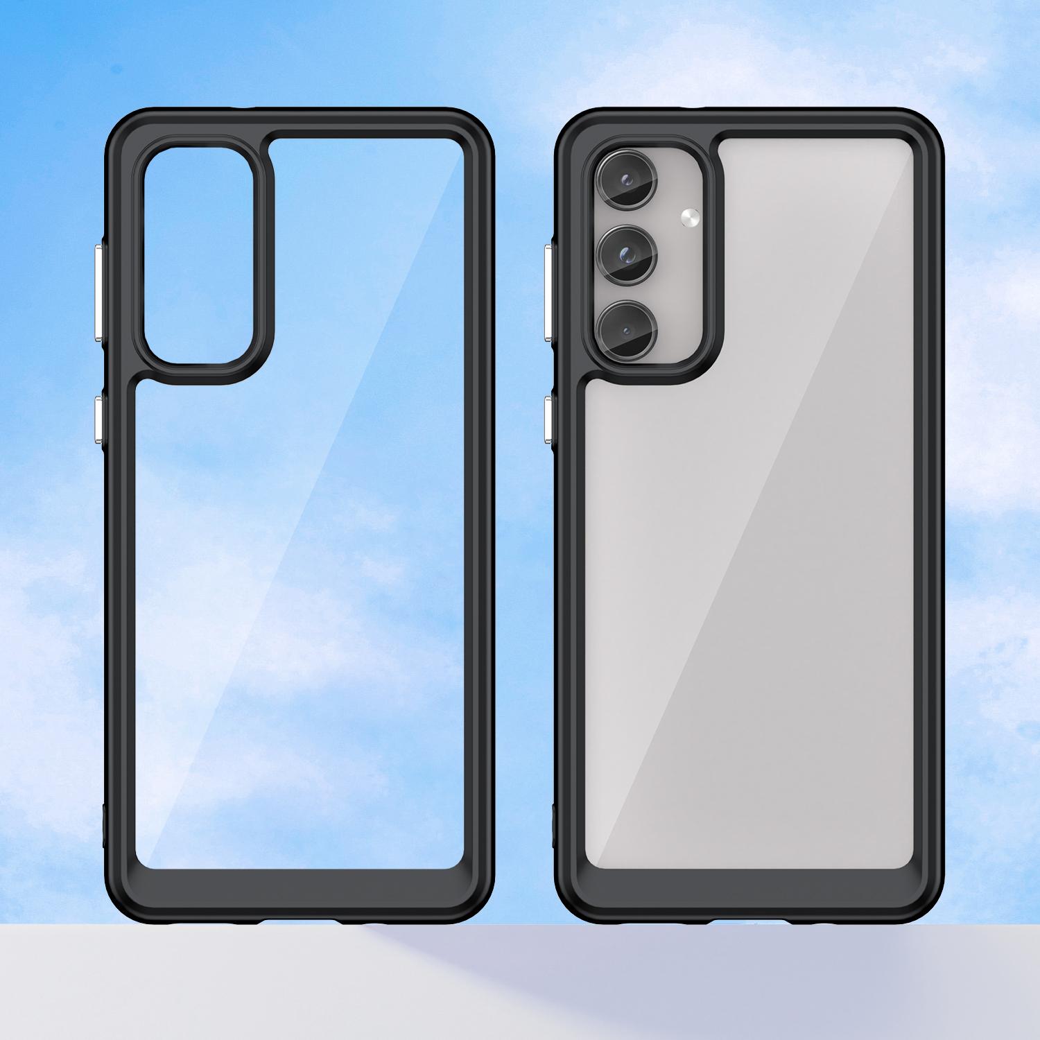 For Samsung Galaxy M55 5G/C55 5G/F55 5G Case TPU Frame Clear Acrylic Protective Phone Cover Black
For Samsung Galaxy M55 5G/C55 5G/F55 5G Case TPU Frame Clear Acrylic Protective Phone Cover Black