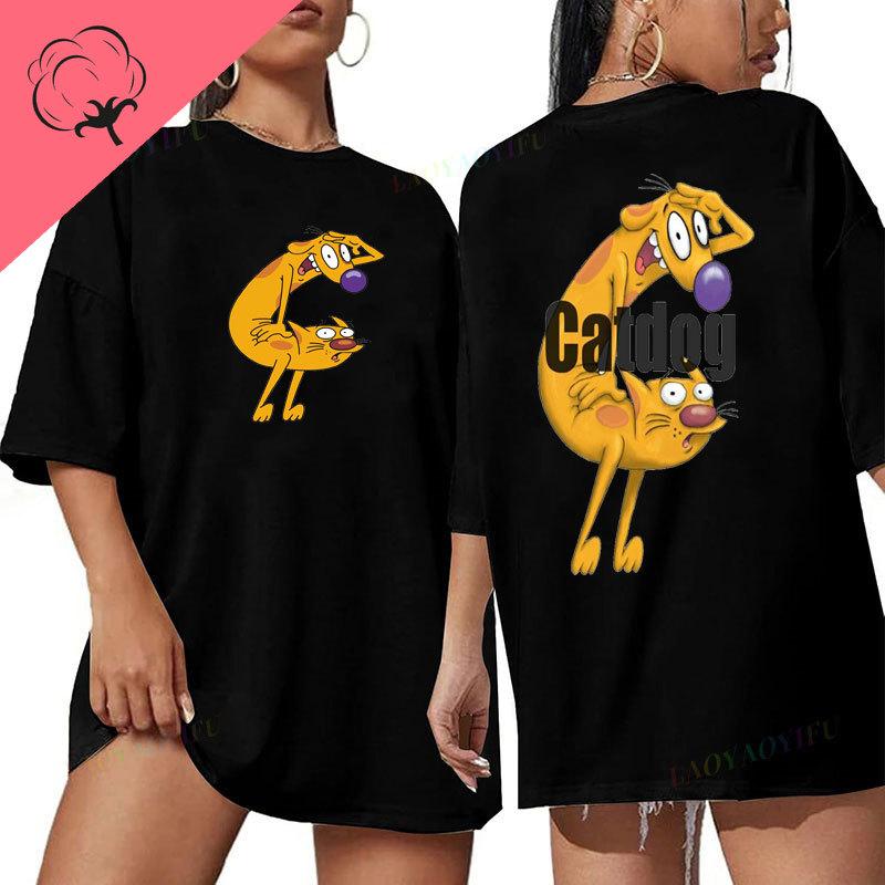 Camisetas Cat Dog 90s Cartoon TV Fans T Shirt Fandom Vintage Pet Lover Tee Front Back Side Printed 100% Cotton Streetwear Tops S
Camisetas Cat Dog 90s Cartoon TV Fans T Shirt Fandom Vintage Pet Lover Tee Front Back Side Printed 100% Cotton Streetwear Tops S