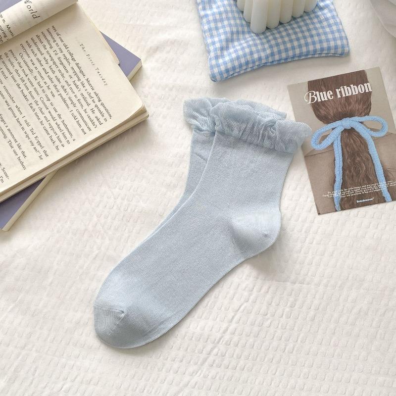 Silk Stockings for Children in Summer Style, Thin and Breathable Mid-calf Length, Mesh with Bubble-shaped Lace Trim. 1 pair синій
Silk Stockings for Children in Summer Style, Thin and Breathable Mid-calf Length, Mesh with Bubble-shaped Lace Trim. 1 pair синій