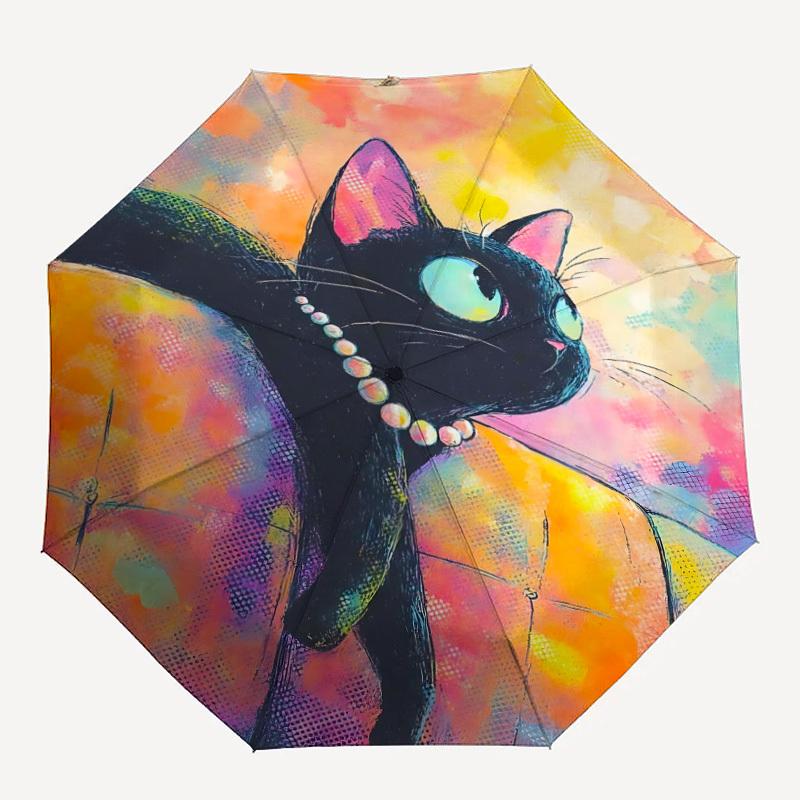 1PC Black Cat Art Automatic Open/Close, 8-Rib Durable Frame Compact Travel Umbrella for Men & Women S1222009
1PC Black Cat Art Automatic Open/Close, 8-Rib Durable Frame Compact Travel Umbrella for Men & Women S1222009