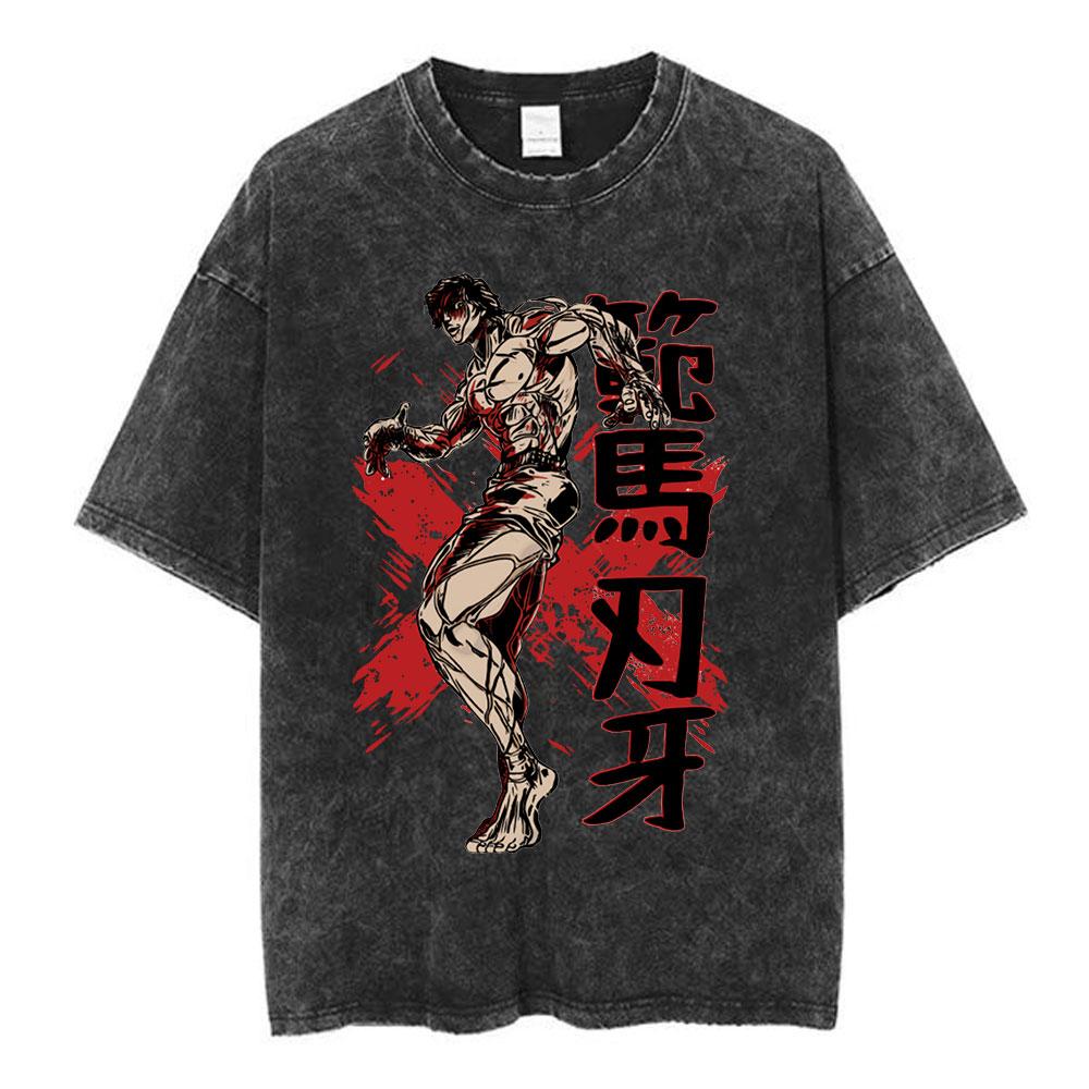 Вінтажна футболка з ефектом прання Аніме Baki The Grappler Футболка Ханма Юдзіро Спортивна футболка з коротким рукавом Оверсайз Бавовняна Повсякденна Футболка S
Вінтажна футболка з ефектом прання Аніме Baki The Grappler Футболка Ханма Юдзіро Спортивна футболка з коротким рукавом Оверсайз Бавовняна Повсякденна Футболка S