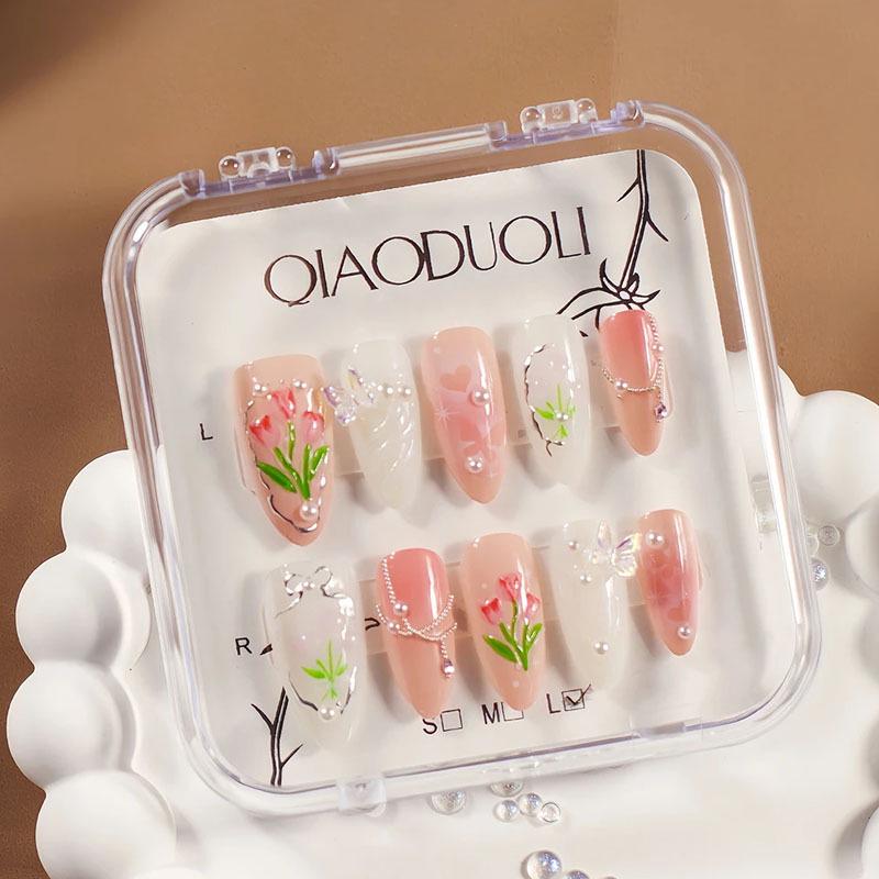 Handmade 3D Tulip Flower Ombre Nails – Elegant Blush Whitening Art Medium (includes 4-piece tool set)
Handmade 3D Tulip Flower Ombre Nails – Elegant Blush Whitening Art Medium (includes 4-piece tool set)