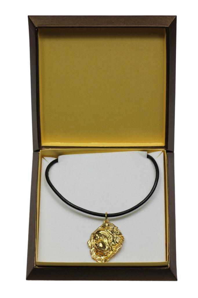 Tibetan Mastiff, Do khyi - Dog necklace in gift box, gold-plated pendant for dog fan, striking jewellery by Art-Dog
Tibetan Mastiff, Do khyi - Dog necklace in gift box, gold-plated pendant for dog fan, striking jewellery by Art-Dog