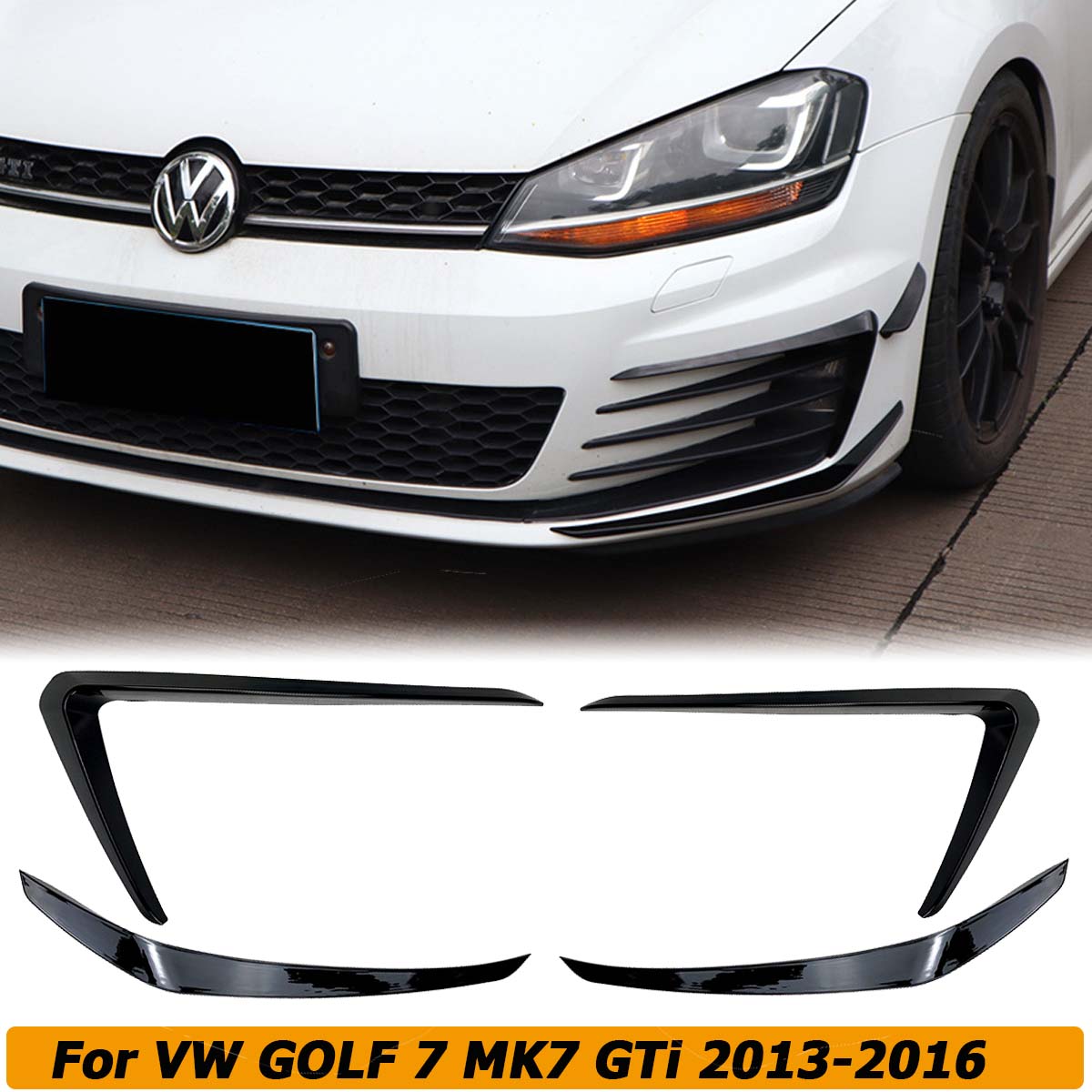 Черный разветвитель переднего бампера для VW GOLF 7 MK7 GTi 2013-2016, крышка противотуманной фары, накладка на вентиляционное отверстие, лоскут, комплект кузова автомобиля
Черный разветвитель переднего бампера для VW GOLF 7 MK7 GTi 2013-2016, крышка противотуманной фары, накладка на вентиляционное отверстие, лоскут, комплект кузова автомобиля