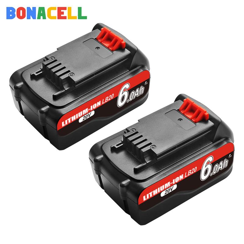 Литий-ионная аккумуляторная батарея Bonacell 18 В/20 В 6000 мАч для Black & Decker Lb20 Lbx20 Lbxr20, сменная батарея для электроинструмента
Литий-ионная аккумуляторная батарея Bonacell 18 В/20 В 6000 мАч для Black & Decker Lb20 Lbx20 Lbxr20, сменная батарея для электроинструмента