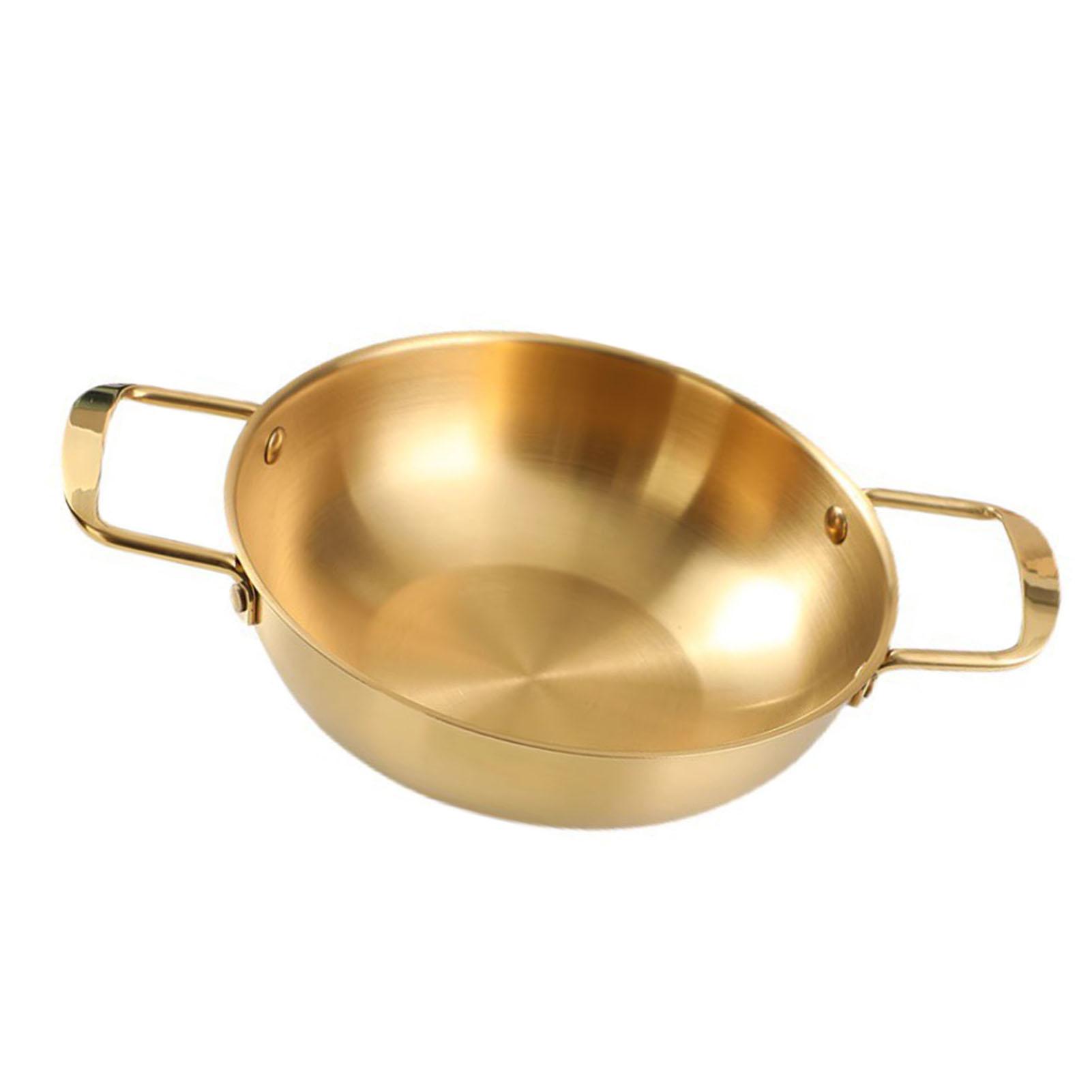Korean Ramen Cooking Pot with Handle Stainless Steel Fast Heating Convenient Noodle Pot for Soup Small Hot Pot 18cm/7.1in (Golden Color)
Korean Ramen Cooking Pot with Handle Stainless Steel Fast Heating Convenient Noodle Pot for Soup Small Hot Pot 18cm/7.1in (Golden Color)