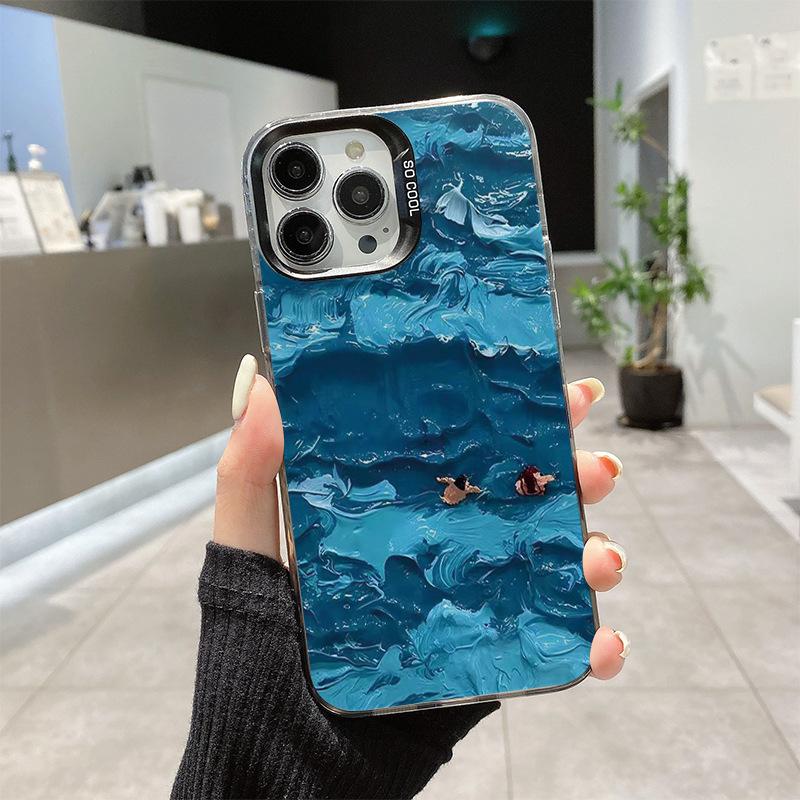 Для Apple 16 Promax Чехол для мобильного телефона Синяя волна 13 Масляная живопись 14 Цвета Серебристый чехол для IPhone 15 Противоударный For iPhone 16 Pro
Для Apple 16 Promax Чехол для мобильного телефона Синяя волна 13 Масляная живопись 14 Цвета Серебристый чехол для IPhone 15 Противоударный For iPhone 16 Pro
