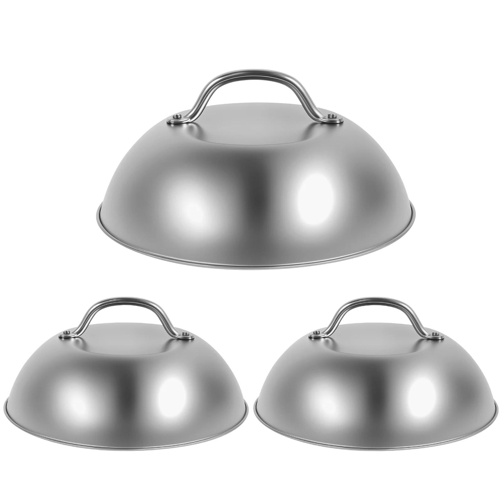 3Pcs Stainless Steel Frying Pan Covers Steak Barbecue Burger Pot Lids Round Covers Universal Restaurant Cookware Kitchenware
3Pcs Stainless Steel Frying Pan Covers Steak Barbecue Burger Pot Lids Round Covers Universal Restaurant Cookware Kitchenware