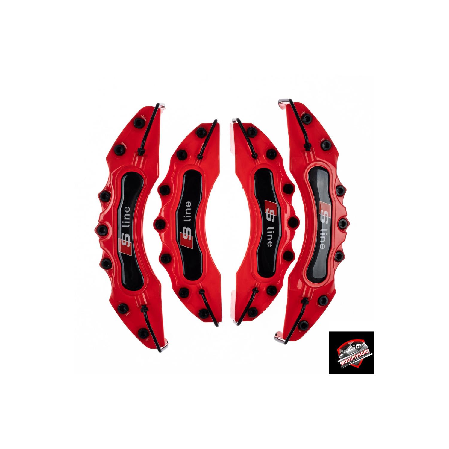 S-linee Крышки тормозного суппорта, 4 шт., красные 
S-linee Крышки тормозного суппорта, 4 шт., красные