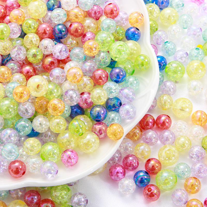 Acrylic Iridescent AB Crackle Beads for DIY Jewelry Making. 8mm Diameter, 1.5mm Hole, 50 pcs/bag
Acrylic Iridescent AB Crackle Beads for DIY Jewelry Making. 8mm Diameter, 1.5mm Hole, 50 pcs/bag