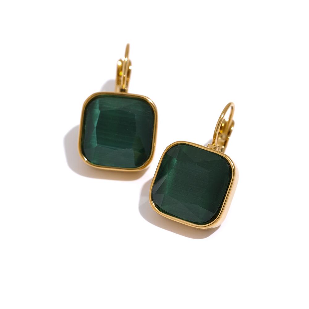 Yhpup Delicate Colorful Vintage Charm Square Opal Stone French Hook Earrings Stainless Steel Gold Plated Waterproof Jewelry
Yhpup Delicate Colorful Vintage Charm Square Opal Stone French Hook Earrings Stainless Steel Gold Plated Waterproof Jewelry