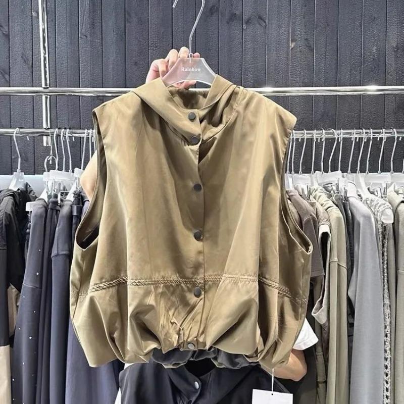 Vest Autumn New Korean Style Loose Hooded Casual Waistcoat Vest Jacket Women s Versatile Cardigan L хакі
Vest Autumn New Korean Style Loose Hooded Casual Waistcoat Vest Jacket Women s Versatile Cardigan L хакі