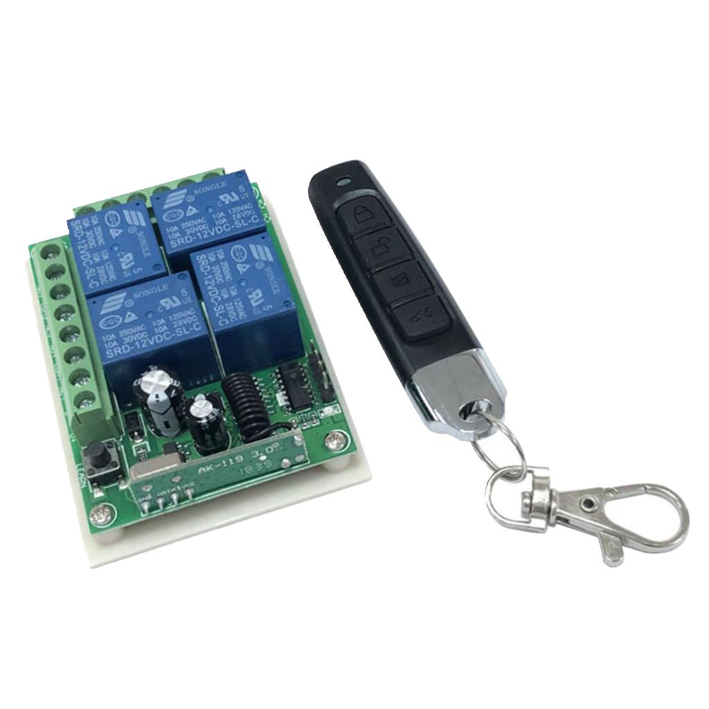 1шт DC12V 4CH беспроводной релейный коммутатор с 4-кнопочный пульт дистанционного управления 433 МГц 20
1шт DC12V 4CH беспроводной релейный коммутатор с 4-кнопочный пульт дистанционного управления 433 МГц 20