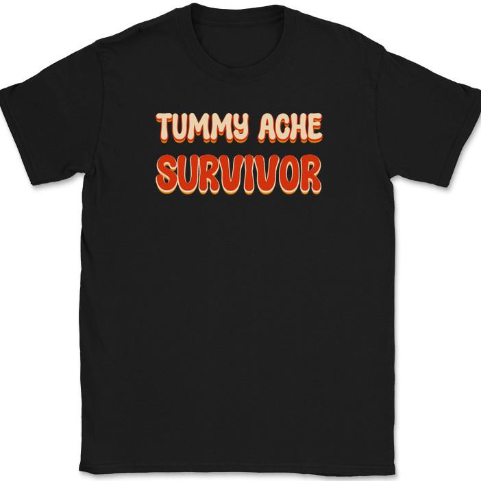 Tummy Ache Survivor T-Shirt Funny Food Pain Humor Gift Retro Text Tee 2XL
Tummy Ache Survivor T-Shirt Funny Food Pain Humor Gift Retro Text Tee 2XL