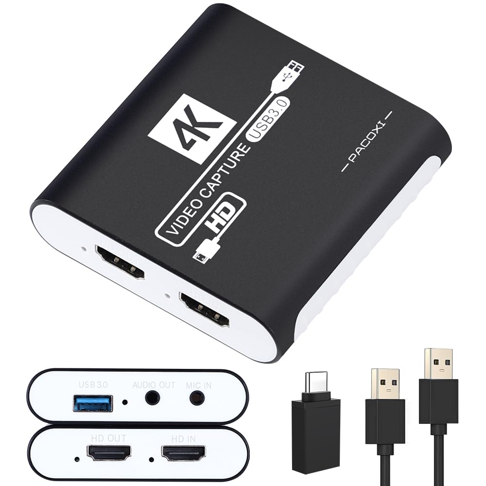 HDMI Карта Захоплення Switch 4K 1080P 60FPS USB Високошвидкісна Передача Карта Захоплення Відеоігор Сумісна з Сумісна з Windows Mac Linux білий
HDMI Карта Захоплення Switch 4K 1080P 60FPS USB Високошвидкісна Передача Карта Захоплення Відеоігор Сумісна з Сумісна з Windows Mac Linux білий