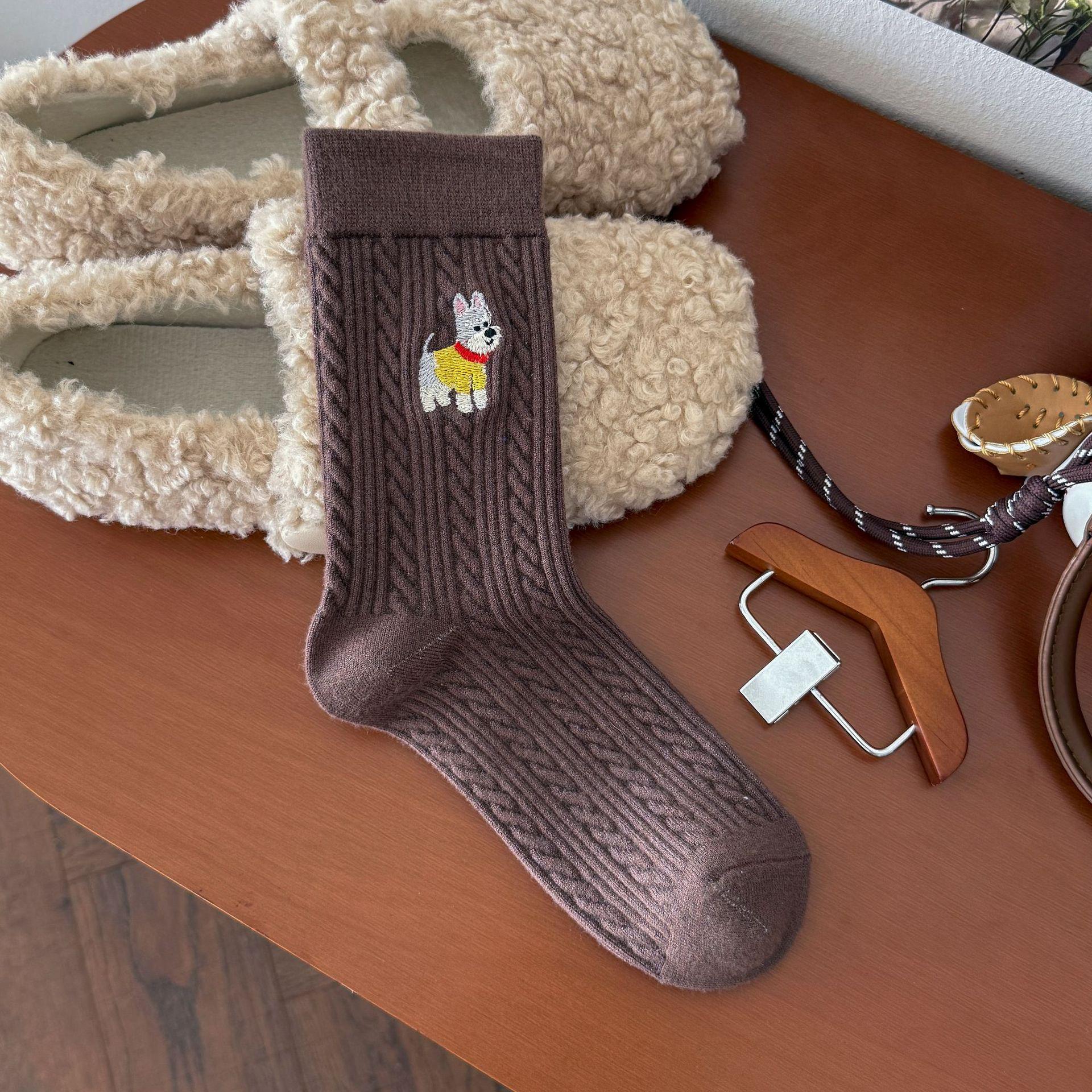 West Highland White Terrier Puppy Cashmere Cable Knit Socks - Warm, Thickened, Slight Compression, Korean Style, Grey Rabbit Wool for Autumn/Winter. One Size кавовий
West Highland White Terrier Puppy Cashmere Cable Knit Socks - Warm, Thickened, Slight Compression, Korean Style, Grey Rabbit Wool for Autumn/Winter. One Size кавовий