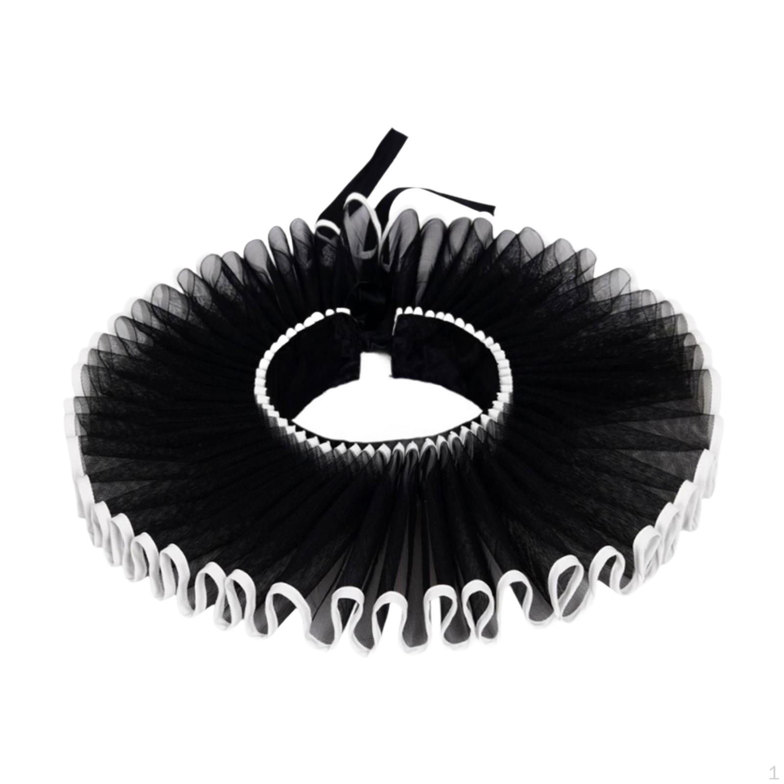 Elizabethan Clown Neck Frill Costume Accessory for Gothic Props Black White
Elizabethan Clown Neck Frill Costume Accessory for Gothic Props Black White
