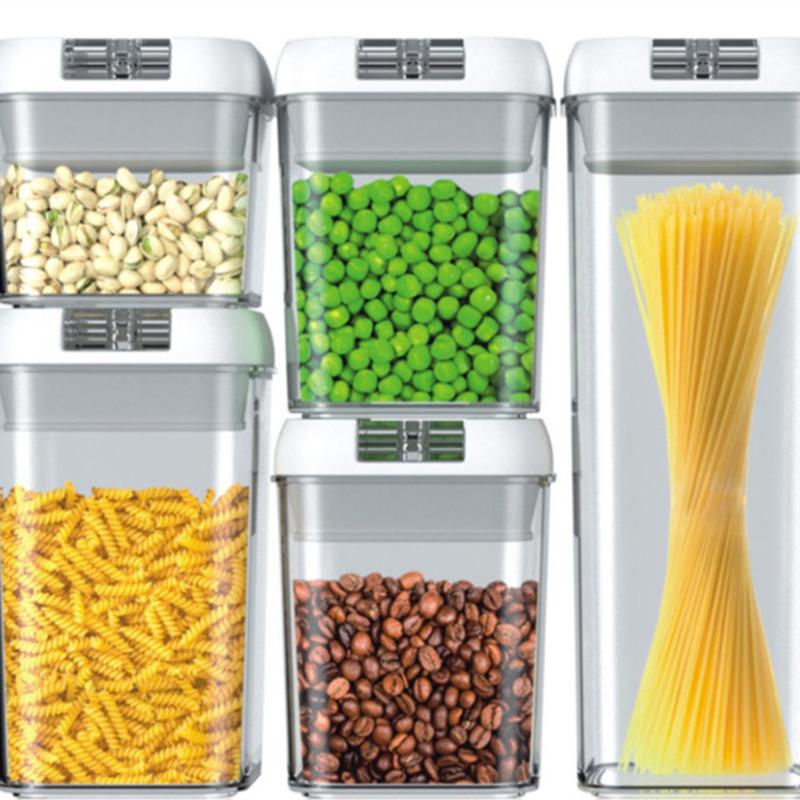 Набор из 5 контейнеров для хранения пищевых продуктов с маркировочной ручкой, этикеточной бумагой и мерной ложкой, ударопрочный 
Набор из 5 контейнеров для хранения пищевых продуктов с маркировочной ручкой, этикеточной бумагой и мерной ложкой, ударопрочный