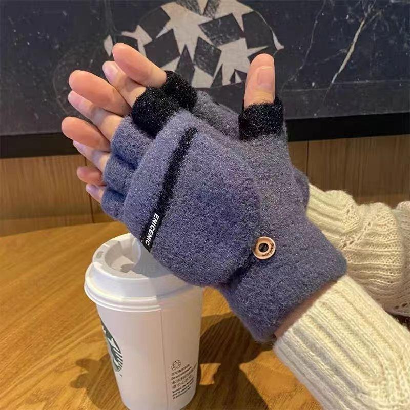 Мужские зимние шерстяные перчатки-флип: Холодостойкие, толстые, полупальцевые перчатки для письма на сенсорных экранах One Size синий/серый
Мужские зимние шерстяные перчатки-флип: Холодостойкие, толстые, полупальцевые перчатки для письма на сенсорных экранах One Size синий/серый