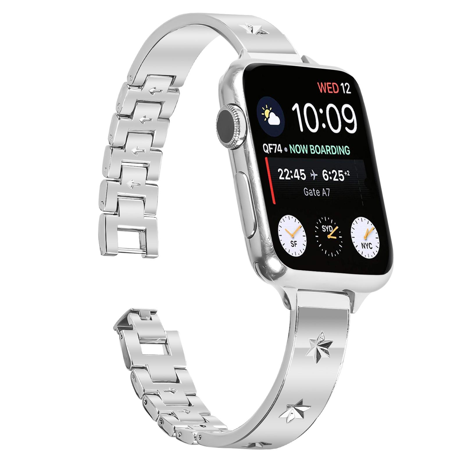 Replacement Strap for Apple Watch Series 10 42mm/9 8 7 41mm/SE (2023) SE (2022) SE 6 5 4 40mm/3 2 1 38mm Metal Watch Band Snowflake Pattern,Silver A
Replacement Strap for Apple Watch Series 10 42mm/9 8 7 41mm/SE (2023) SE (2022) SE 6 5 4 40mm/3 2 1 38mm Metal Watch Band Snowflake Pattern,Silver A