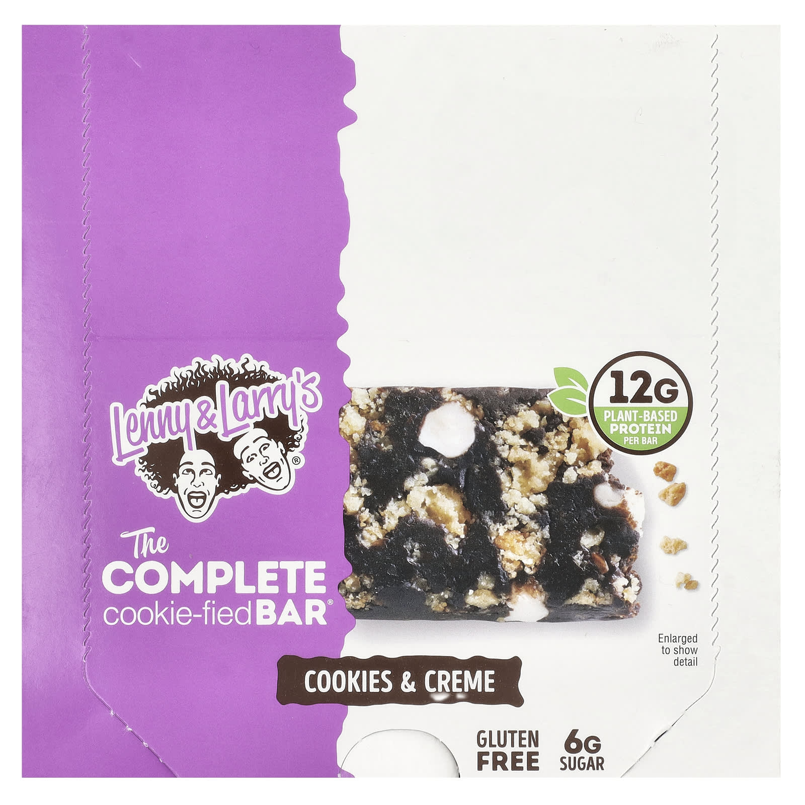 Lenny & Larry s, The Complete Cookie-Fied Bar®, Cookies & Cream, 9 Bars, 1.59 oz (45 g) Each
Lenny & Larry s, The Complete Cookie-Fied Bar®, Cookies & Cream, 9 Bars, 1.59 oz (45 g) Each