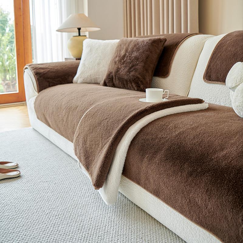 New Imitation Mink Sofa Cushion Light Luxury High Sense Thickened Plush Seat Cushion Winter Non-slip Leather Sofa Cover 90*160cm
New Imitation Mink Sofa Cushion Light Luxury High Sense Thickened Plush Seat Cushion Winter Non-slip Leather Sofa Cover 90*160cm
