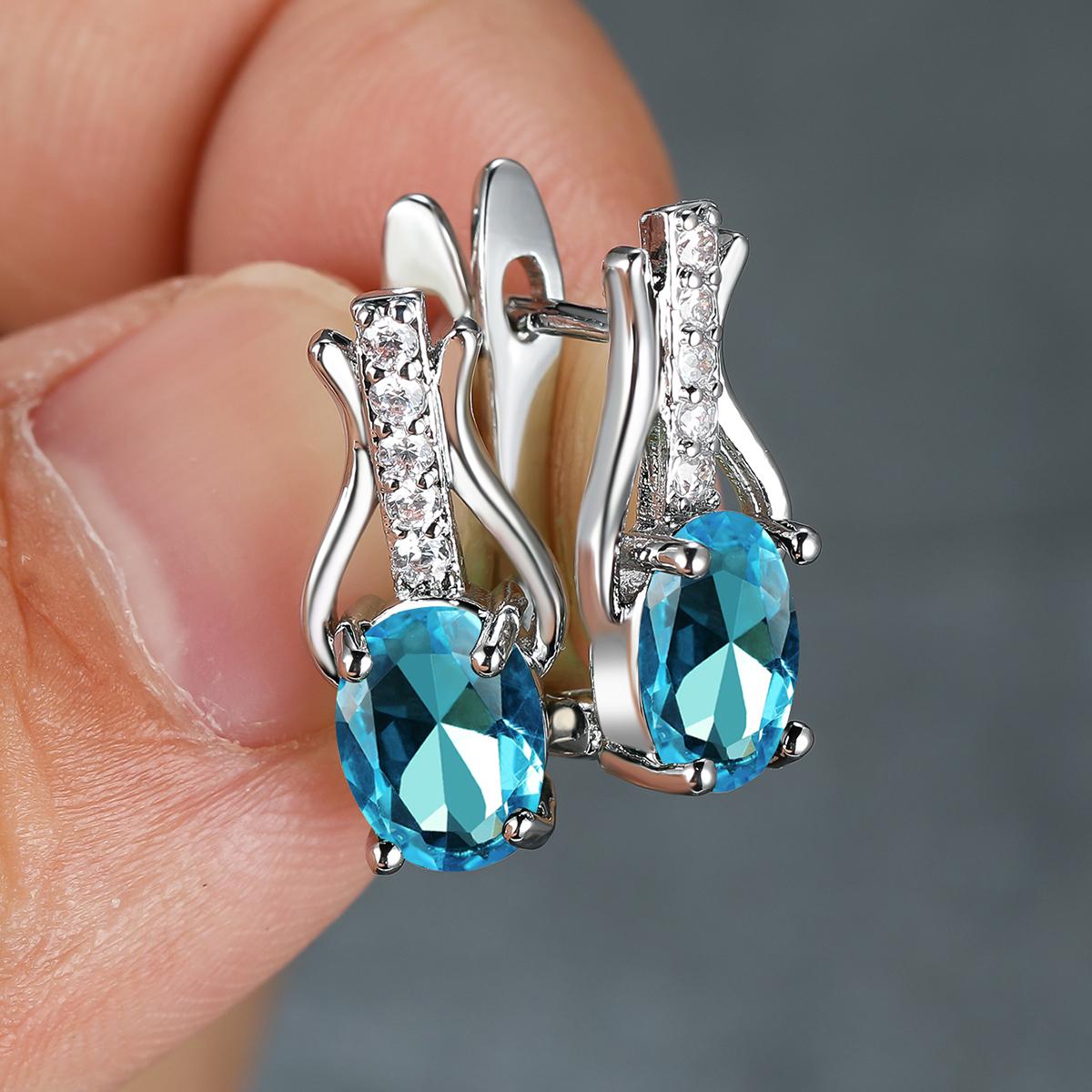 1 пара сережок-кліпс із сріблястим камінням, овального вирізу, зелені, червоні, білі, чорні висячі сережки з камінням, весільні прикраси для жінок колір морської хвилі
1 пара сережок-кліпс із сріблястим камінням, овального вирізу, зелені, червоні, білі, чорні висячі сережки з камінням, весільні прикраси для жінок колір морської хвилі