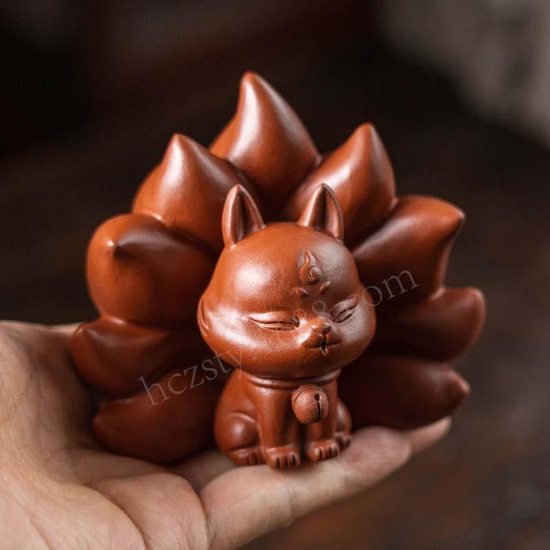 Cute Fox Yixing Purple Clay Nine Tailed Tea Pet Ancient Tea Games Tea Figurine Play Toys Tea Statue Accessories Craftsmanship
Cute Fox Yixing Purple Clay Nine Tailed Tea Pet Ancient Tea Games Tea Figurine Play Toys Tea Statue Accessories Craftsmanship