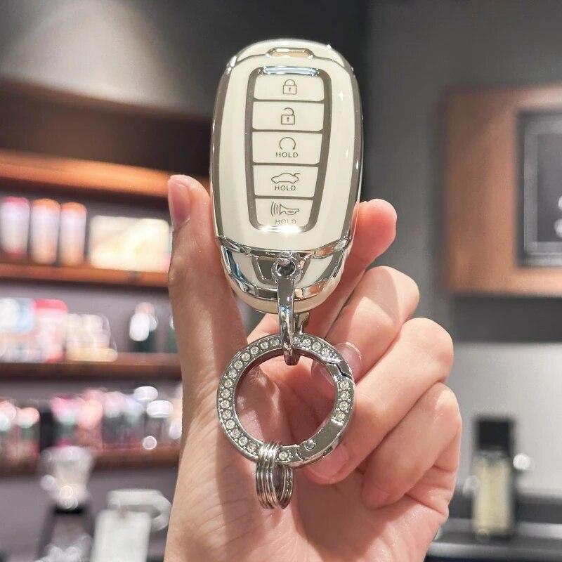 Key Fob Cover with Bling Lanyard Keyring for Hyundai Elantra Elantra GT Sport Santa Fe Palisade Kona Smart Key Protector Holder
Key Fob Cover with Bling Lanyard Keyring for Hyundai Elantra Elantra GT Sport Santa Fe Palisade Kona Smart Key Protector Holder