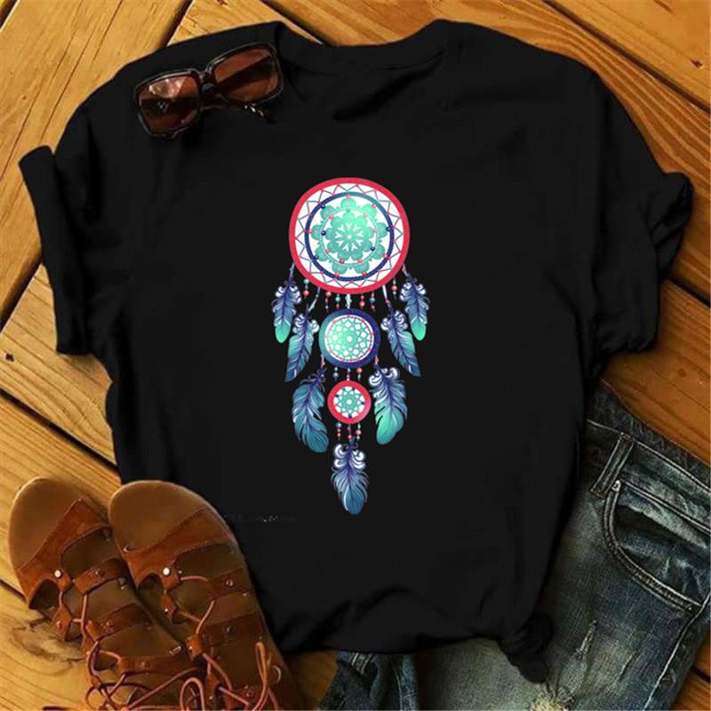 Fashion Butterfly Dream Catche T-Shirt Women Feather Graphic Cartoon Printed Black T-Shirts Woman Summer Clothes 3XL чорний
Fashion Butterfly Dream Catche T-Shirt Women Feather Graphic Cartoon Printed Black T-Shirts Woman Summer Clothes 3XL чорний