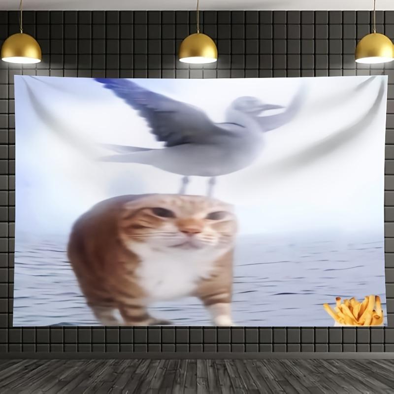 Cat and Seagull Fun Scene Tapestry for Dorm Living Room Home Decor Outdoor Use High Quality MultiSize Flat Print Design 74x94cm(29x37in)
Cat and Seagull Fun Scene Tapestry for Dorm Living Room Home Decor Outdoor Use High Quality MultiSize Flat Print Design 74x94cm(29x37in)