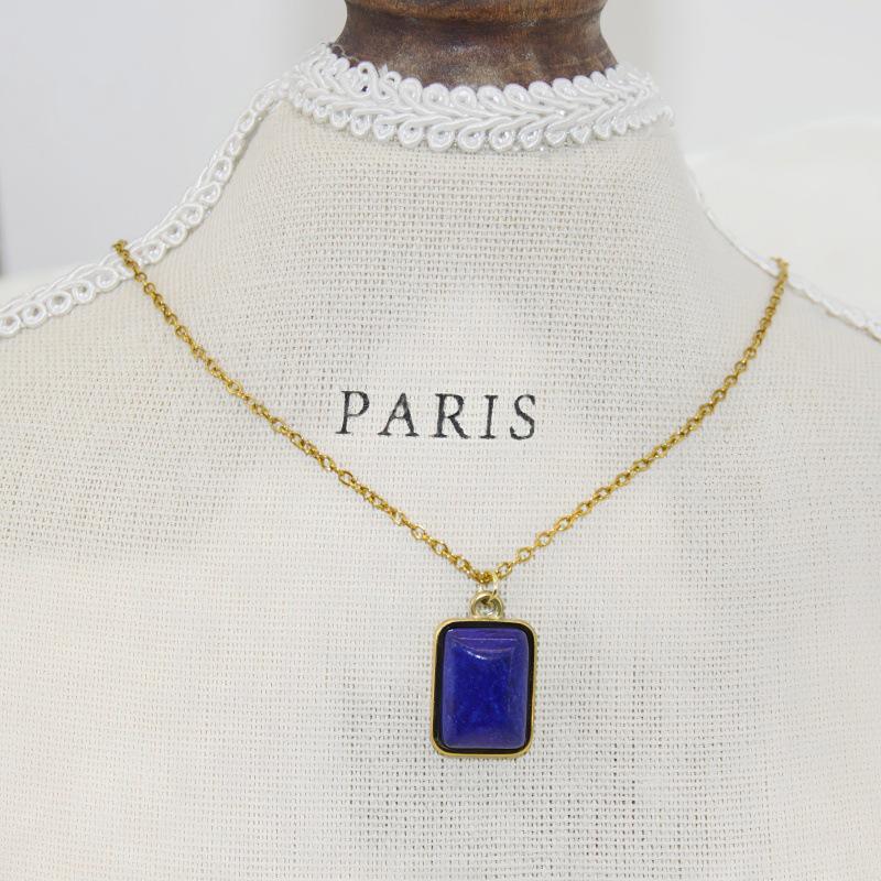 Elegant Retro Lapis Lazuli & Red Agate Necklace with Freshwater Pearls and Titanium Steel Chain for Women
Elegant Retro Lapis Lazuli & Red Agate Necklace with Freshwater Pearls and Titanium Steel Chain for Women