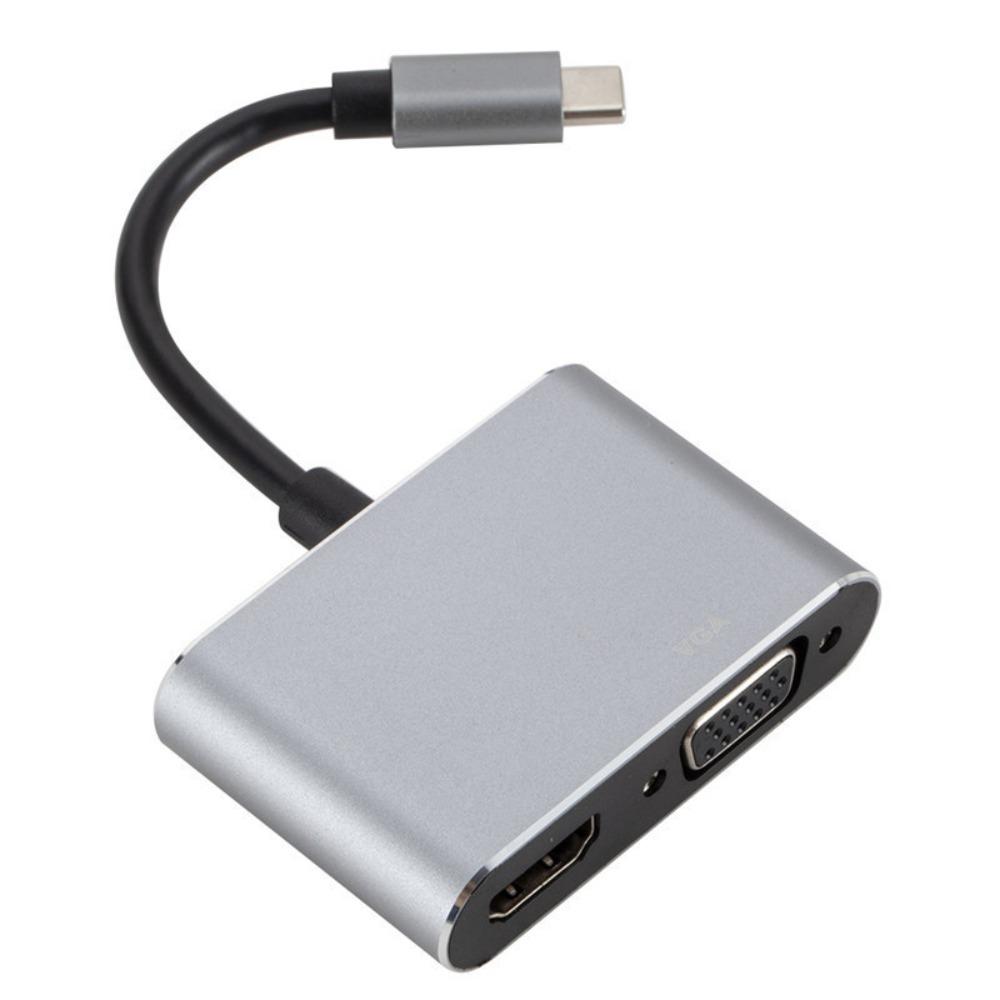 Адаптер USB C к HDMI + VGA 2-в-1 удлинитель 2-в-1 Type C к VGA для мобильных телефонов / ноутбуков
Адаптер USB C к HDMI + VGA 2-в-1 удлинитель 2-в-1 Type C к VGA для мобильных телефонов / ноутбуков