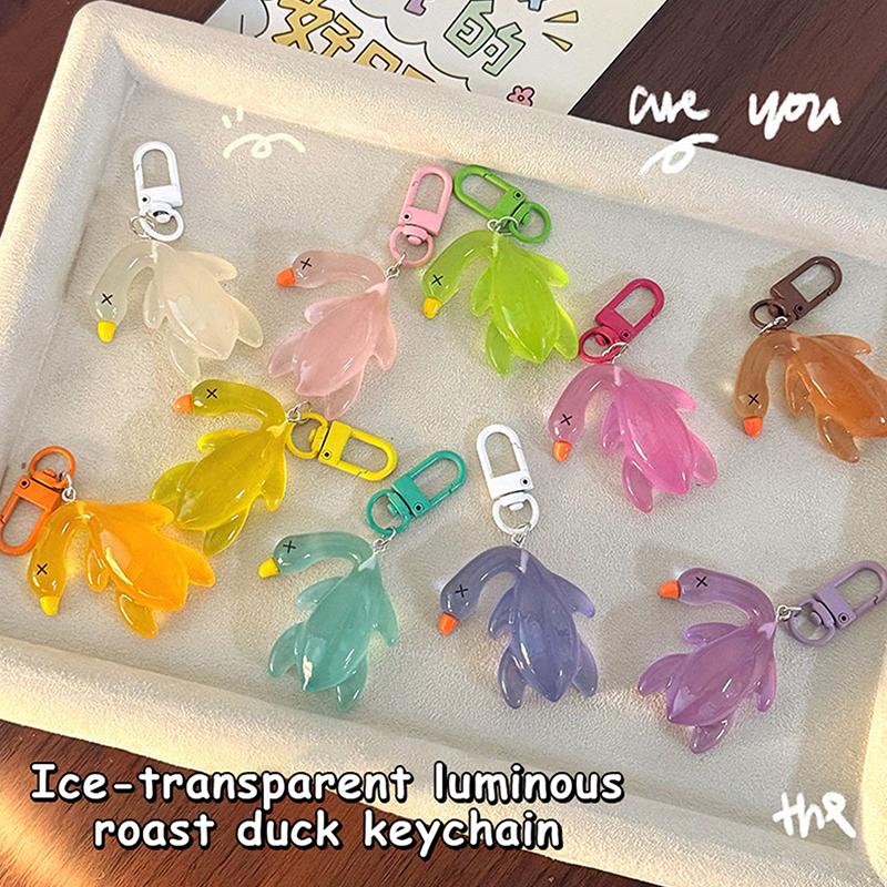 2Pcs Creative Color Change Duck Keychain Colorful Roast Duck Keychain Novelty Cute Backpack Decoration Accessories Gifts A10
2Pcs Creative Color Change Duck Keychain Colorful Roast Duck Keychain Novelty Cute Backpack Decoration Accessories Gifts A10