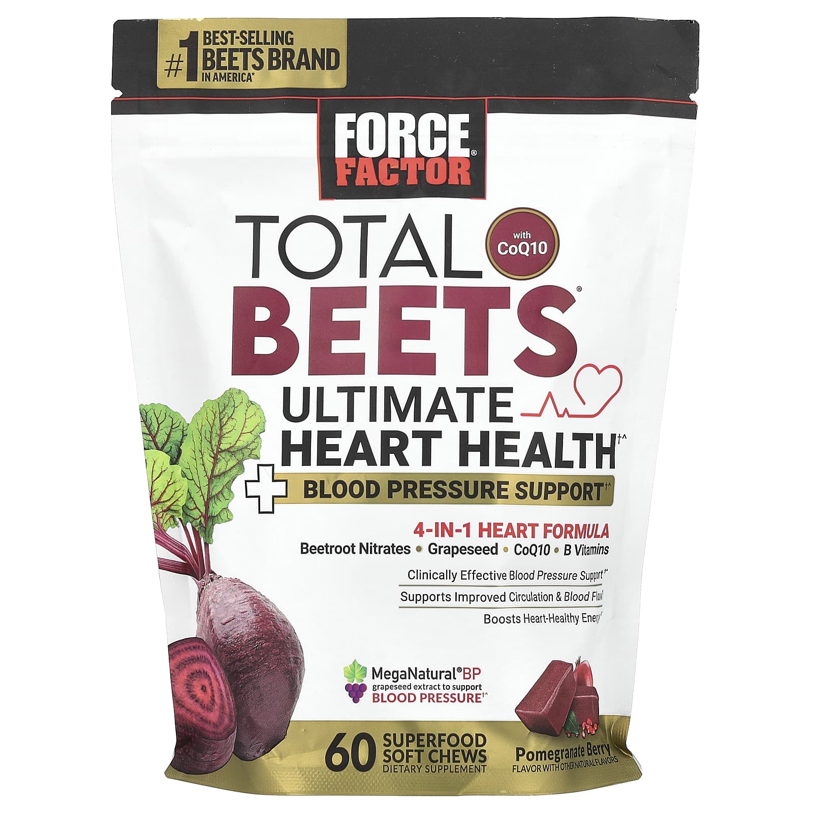 Total Bees® Coq10, Best Heart Health Booster, Pomegranate Berry Flavor, Superfood Soft Chews, 60 Pieces
Total Bees® Coq10, Best Heart Health Booster, Pomegranate Berry Flavor, Superfood Soft Chews, 60 Pieces