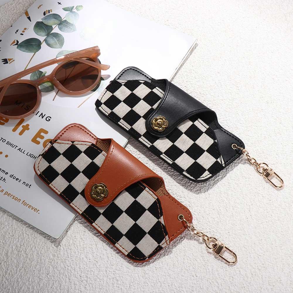 Protective Pouch PU Leather Glasses Case Sunglasses Storage Bag Grid Lattice Eyeglasses Holder
Protective Pouch PU Leather Glasses Case Sunglasses Storage Bag Grid Lattice Eyeglasses Holder