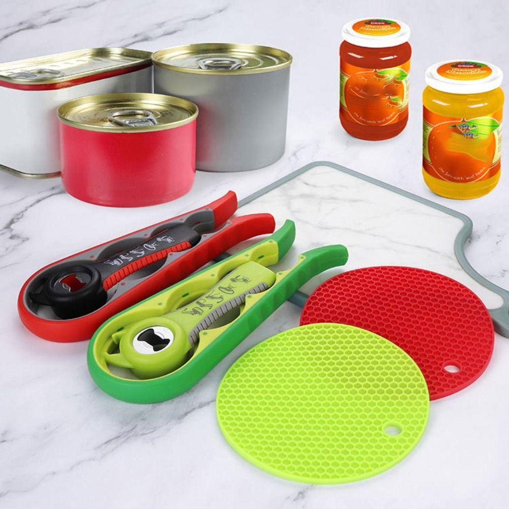 3-in-1 Beverage Bottle Opener Multi-Function Cap Twister Portable Jar Opener Senior зелений
3-in-1 Beverage Bottle Opener Multi-Function Cap Twister Portable Jar Opener Senior зелений
