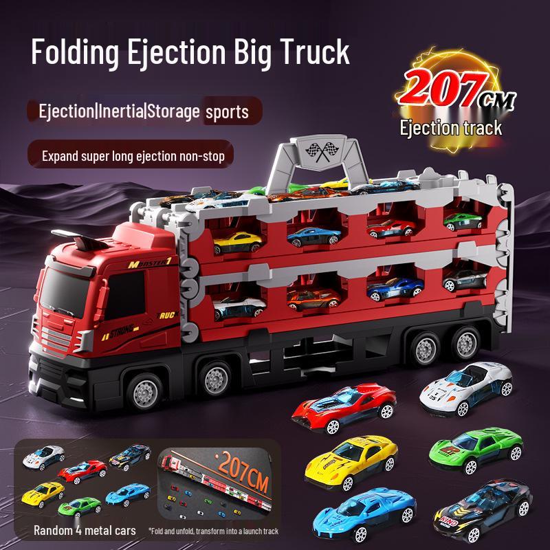 Transforming Toy Car Truck with Folding Track and Ejection Feature - Alloy Transport Truck Gift for Kids
Transforming Toy Car Truck with Folding Track and Ejection Feature - Alloy Transport Truck Gift for Kids